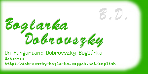 boglarka dobrovszky business card
