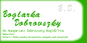boglarka dobrovszky business card